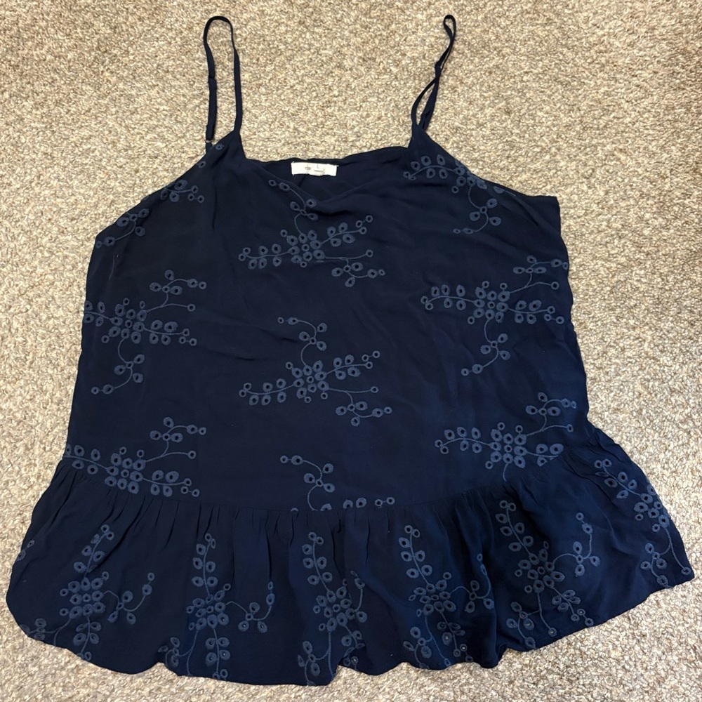 Maurices Blue Peplum Camisole Sleeveless Top